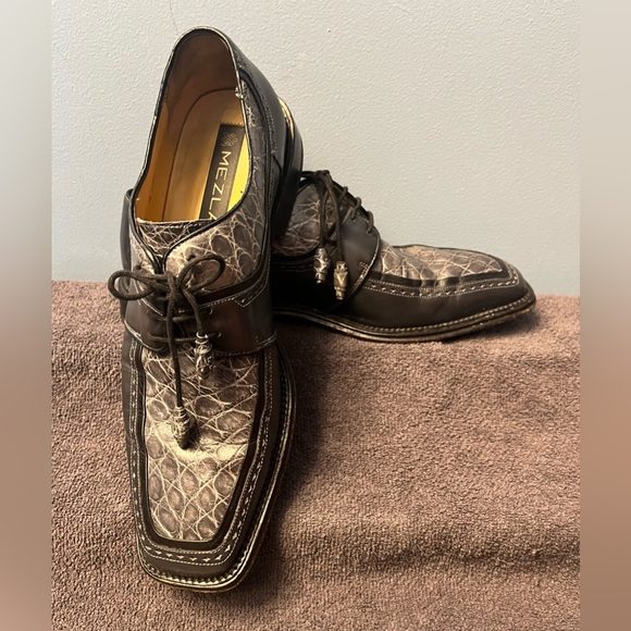 Mezlan Platinum Crocodile Mens Shoes! - Picture 1 of 12